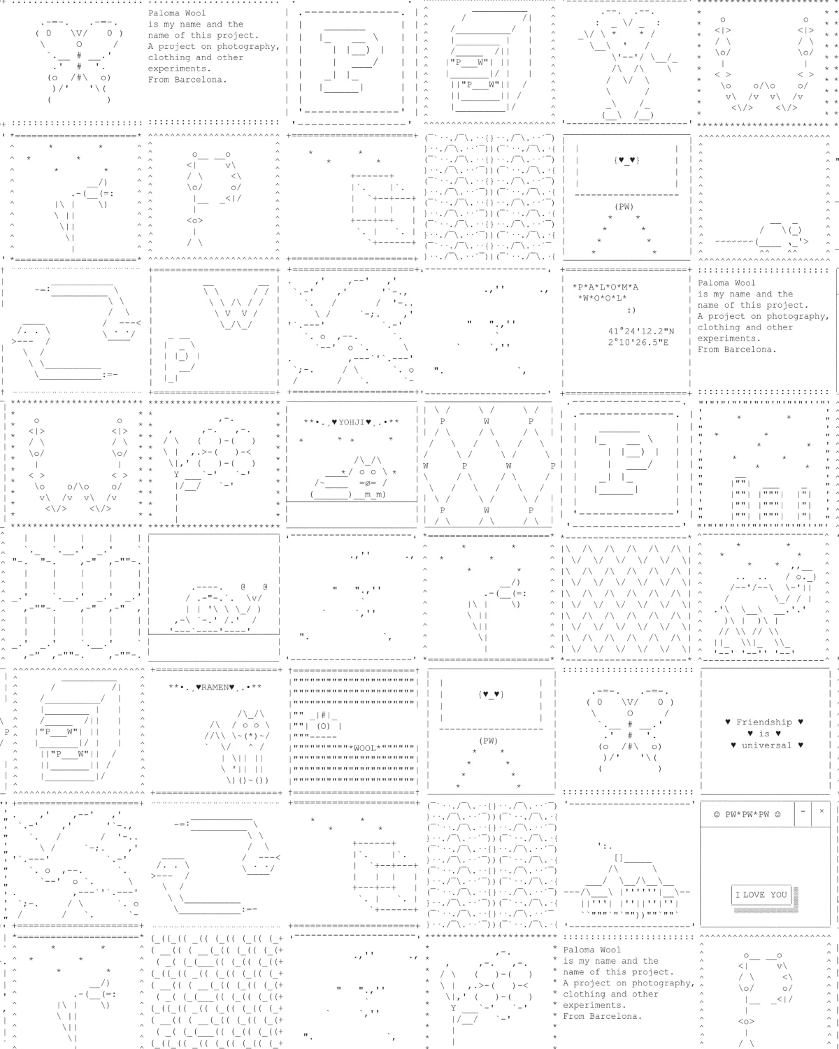 Paloma Wool — ASCII Pattern — image 3